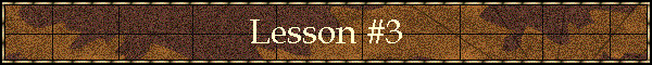 Lesson #3