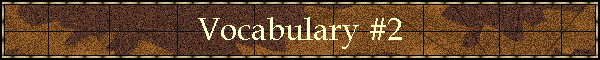 Vocabulary #2