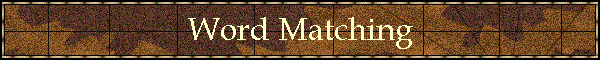 Word Matching