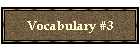 Vocabulary #3