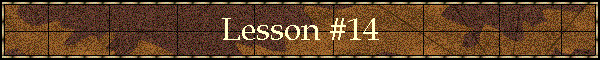Lesson #14